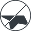Thin, line, left, normal, circle, star, rate, rating, prohibited, half, star-half-solid icon