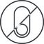 Thin, line, left, circle, setting, prohibited, apple, on, off, ios, switch, button, radio, switch-thin icon