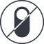 Thin, line, right, solid, circle, setting, prohibited, apple, on, off, ios, switch, button, radio, switch-solid icon