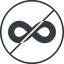 Thin, line, circle, horizontal, mirror, symbol, prohibited, math, mathematics, mathematical, infinity, always, infinite, maths, loop, infinity-solid icon