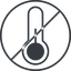 Thin, line, circle, horizontal, mirror, prohibited, temperature, thermometer, cold, heat, temperature-thin icon