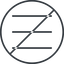 Thin, line, up, circle, horizontal, mirror, three, prohibited, menu, collapse, bars, bar, expand, list, three-bars-thin, burger, hamburger icon