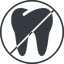 Thin, line, up, solid, circle, horizontal, mirror, cog, prohibited, medical, health, care, medic, clinical, tooth, molar, dental, dentist, stomatology, teeth, tooth-solid icon