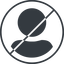 Thin, line, circle, horizontal, mirror, user, man, woman, person, prohibited, user-circle-solid, auth, authentification icon