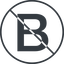 Thin, line, circle, logo, brand, bootstrap, b, letter, prohibited, bootstrap-b icon