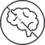Thin, line, circle, prohibited, side, human, idea, brain, intelligence, brain-side, brain-side-alt-thin, synapse, neuron, memory icon