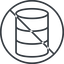 Thin, line, circle, mysql, sql, prohibited, database, db, storage, barrel, database-thin icon