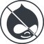 Thin, line, circle, logo, brand, prohibited, website, blog, cms, internet, drupal icon