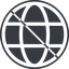 Thin, line, circle, prohibited, globe, world, earth, www, globe-solid, web icon