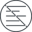 Line, left, solid, circle, prohibited, text, align, left-align, alignment, editor, left-align-thin, align-right icon