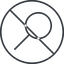 Thin, line, circle, search, magnifying, glass, prohibited, research, magnifying-glass-thin, magnifying-glass, keywords, keyword icon