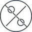 Thin, line, circle, prohibited, percent, pct, percentage, ratio, discount, percent-thin icon