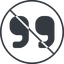 Thin, line, up, circle, mark, prohibited, quote, quotation, citation, quote-solid, quotation-mark, double-quotes icon