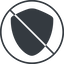 Thin, line, circle, prohibited, safe, shield, protection, royalty, blazon, shield-solid icon