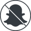 Thin, line, solid, circle, logo, brand, social, network, prohibited, chat, snapshat-solid, snapchat, snap icon