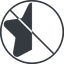 Thin, line, up, normal, circle, star, rate, rating, prohibited, half, star-half-solid icon