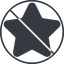 Thin, line, up, solid, circle, star, rate, rating, prohibited, star-solid, favorite icon
