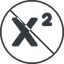 Thin, line, circle, prohibited, text, editor, superscript, superscript-solid icon