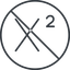 Thin, line, circle, prohibited, text, editor, superscript, superscript-thin icon