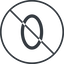 Thin, line, normal, circle, prohibited, number, font, digit, zero, nul, zero-thin icon