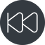 Thin, down, solid, circle, video, play, forward, backward, mp3, player, fast, pause, forward-fast-thin icon