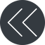 Thin, left, solid, circle, arrow, direction, chevron, double, double-chevron, forward, backward, double-chevron-thin icon