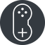 Thin, left, solid, circle, game, gaming, games, gamepad, pad, joystick, gamepad-thin icon