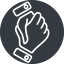 Thin, left, solid, circle, business, hand, handshake, shake, agreement, deal, hands, shaking, agree, handshake-thin icon