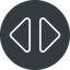 Thin, right, solid, circle, order, sort, sort-thin icon