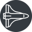 Thin, right, circle, space, nasa, shuttle, spacecraft, orbiter, satellite, space-shuttle, astronaut, discovery, atlantis, columbia, challenger, rocket, space-shuttle-thin icon