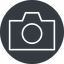 Thin, solid, circle, camera, photo, picture, camera-thin icon