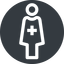 Thin, solid, circle, nurse, medical, healthcare, health, female, medic, female-nurse, doctor, hospital icon