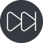 Thin, up, solid, circle, video, play, forward, backward, mp3, player, fast, pause, forward-fast-thin icon