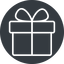 Thin, solid, circle, party, birthday, gift, christmas, box, present, gift-thin icon