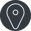 Thin, solid, circle, map, marker, location, gps, map-marker, map-marker-thin icon