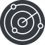 Thin, up, solid, circle, gps, place, radar, localisation, radar-alt-thin, radar-alt, sonar icon