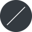Thin, solid, circle, slash, division, slant, obelus, anti-slash, slash-thin icon