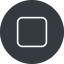Thin, solid, circle, square, video, play, stop, mp3, player, pause, stop-thin icon