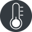 Thin, solid, circle, temperature, low, thermometer, cold, thermometer-low, thermometer-low-thin icon