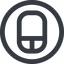 Line, down, wide, circle, computer, keyboard, mouse, pointer, computer-mouse, computer-mouse-wide icon