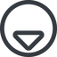 Line, up, down, normal, wide, circle, order, sort, sort-up-wide icon