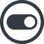 Line, down, wide, solid, circle, setting, apple, on, off, ios, switch, button, radio, switch-solid icon