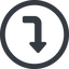 Line, left, wide, circle, sign, confirm, arrow, key, submit, send, return, enter, return-sign-solid, return-sign icon