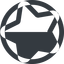 Line, left, wide, circle, star, rate, rating, half, star-half-wide icon
