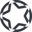 Line, left, normal, wide, solid, circle, star, rate, rating, star-wide, favorite icon