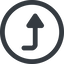 Line, right, wide, circle, sign, confirm, horizontal, mirror, arrow, key, submit, send, return, enter, return-sign, return-sign-wide icon