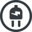 Line, right, wide, circle, electricity, plug, charge, charger, electric, electrics, electrical, plug-alt icon