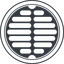 Line, up, wide, circle, manhole, sewer, sewer-manhole, metal, cover, manhole-alt-solid icon