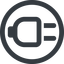 Line, up, wide, circle, electricity, plug, charge, charger, electric, plug-wide, electrics, electrical icon