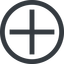 Line, wide, circle, plus, add, new, plus-wide, create, addition, +, more icon